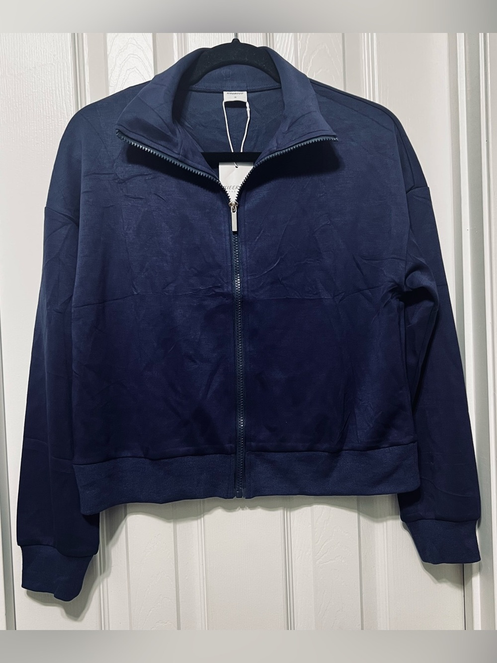 Xieerduo Navy Zip-Up Track Jacket
